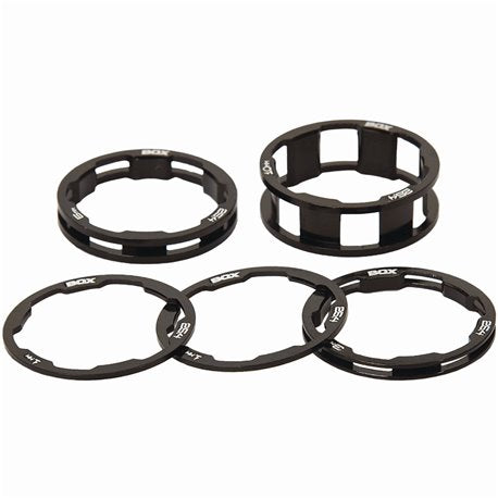 Box One stem spacer Kit X 10, 5, 3,1(2pcs)mm Black