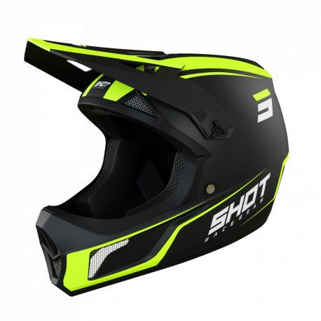 Shot Rogue United Helmet Black Neon Yellow Matt