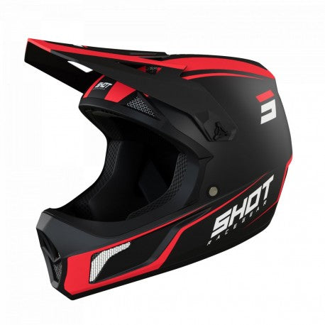 Shot Rogue United Helmet Black Red Matt